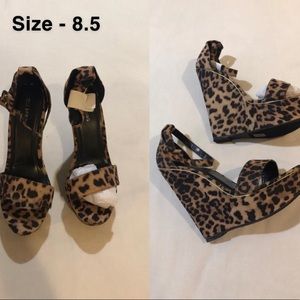 CALL IT SPRING - ANIMAL PRINT SANDALS with Golden Details  - BRAND NEW